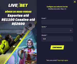 Como se registrar no cassino LiveBet - Wings of Iguazu